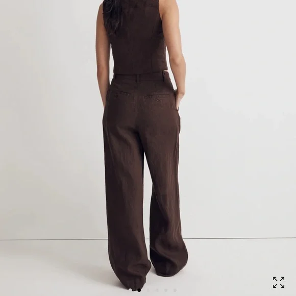 Madewell The Harlow Wide-Leg Pant in 100% Linen - Picture 2 of 12